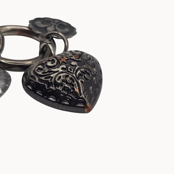 Kathy Van Zeeland Keychain Whimsy Gothic Punk Retro Bag Accessory Silver Tone - Picture 6 of 15